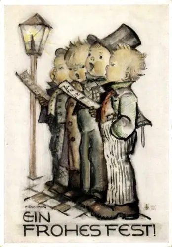 Künstler Ak Hummel, Berta, Nr. 5432, Sänger, Ein Frohes Fest