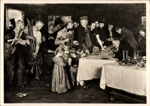 Künstler Ak Kampf, Arthur, Gold gab ich für Eisen, Volksopfer 1813