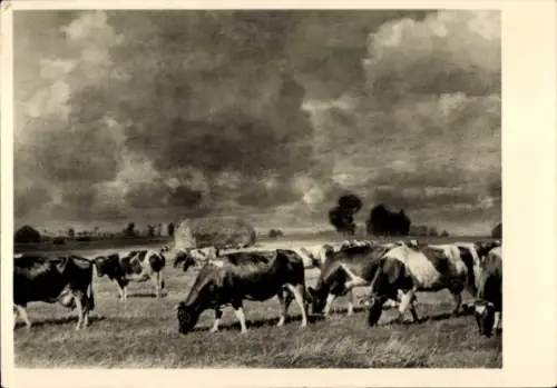 Künstler Ak Staeger, Ferdinand, Aus dem Warthegau, Kühe auf der Weide