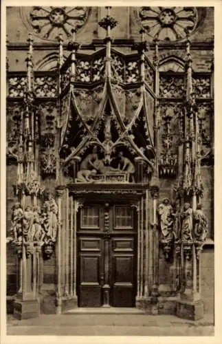 Ak Strasbourg Straßburg Elsass Bas Rhin, Münster, St Laurentiusportal