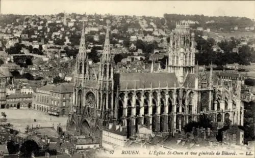 Ak Rouen Seine Maritime, L'Eglise St-Ouen, Stadtansicht von  keine Persönlichkeiten, keine Hakenk