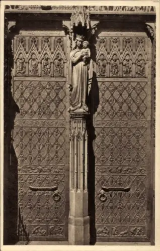 Ak Strasbourg Straßburg Elsass Bas Rhin, Strassburger Münster, Portal