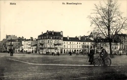 Ak Metz Moselle,  St. Mazellenplatz