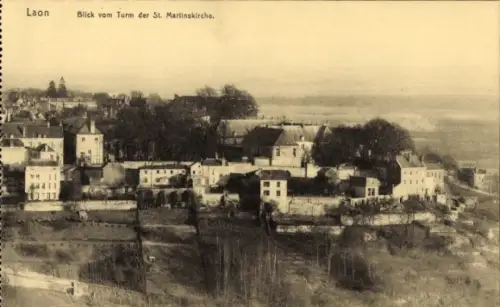 Ak Laon Aisne, Blick vom Turm der St. Martinskirche