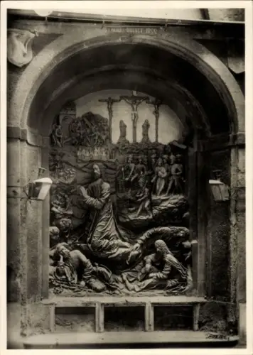 Ak Wien 1 Innere Stadt, Michaelerkirche, Gotischer Ölberg, Reliefgruppe