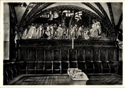 Ak Marienburg Malbork Westpreußen, St. Annenkapelle, Gruftkapelle, Tannenberg-Gedenkbild, H. Scha