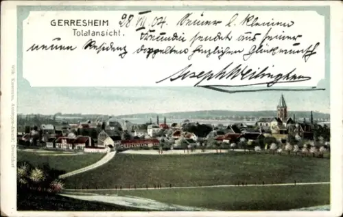 Ak Gerresheim Düsseldorf am Rhein, Gesamtansicht