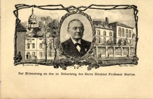 Studentika Künstler Ak Martus Festkommers 18. Mai 1901, Potsdam, Berlin, Portrait