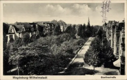Ak Wilhelmstadt Magdeburg an der Elbe, Goethestraße