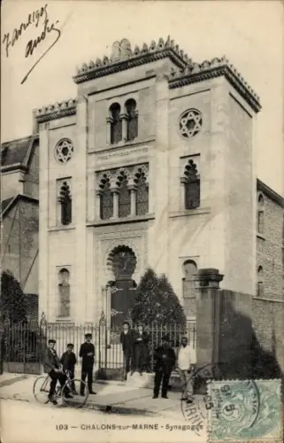 Judaika Ak Chalons sur Marne, Synagoge
