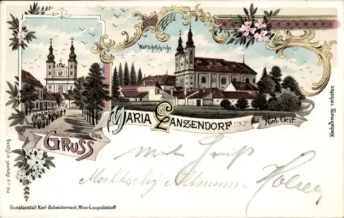 Litho Maria Lanzendorf Niederösterreich, Wallfahrtskirche