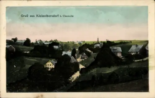 Ak Kleinolbersdorf Altenhain Chemnitz in Sachsen, Gruß aus  ländliche Landschaft, Häuser, Bäume