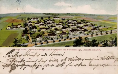 Ak Altendorf Chemnitz in Sachsen, Landes-Erziehungs-Anstalt für Blinde und Schwachsinnige