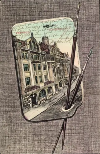 Ak Chemnitz in Sachsen, Zentraltheater, Pinsel