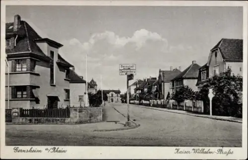 Ak Gernsheim am Rhein Hessen, Kaiser Wilhelm Straße