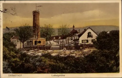 Ak Darmstadt in Hessen, Hotel Ludwigshöhe