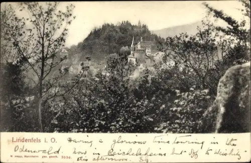 Ak Lindenfels im Odenwald, Gesamtansicht