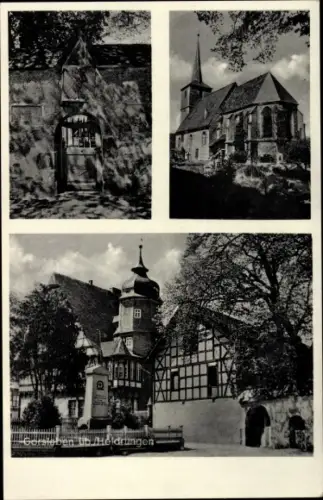 Ak Gorsleben an der Unstrut Kyffhäuserkreis, Ortsansichten, Kirche