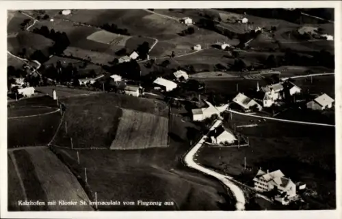 Ak Kalzhofen Oberstaufen im Allgäu, Fliegeraufnahme, Kloster St. Immaculata