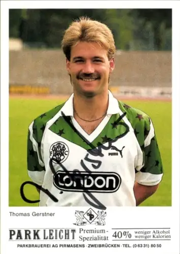 Autogrammkarte Fußballer Thomas Gerstner, FC Homburg, Autogramm