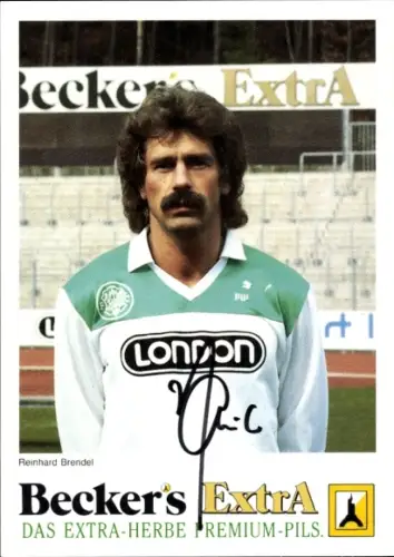 Autogrammkarte Fußballer Reinhard Brendel, FC Homburg, Autogramm