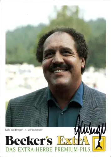 Autogrammkarte Vorsitzender Udo Geitlinger, FC Homburg, Autogramm