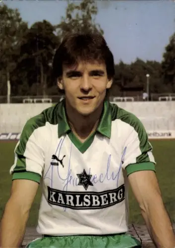 Autogrammkarte Fußballer Roman Geschlecht, FC Homburg, Autogramm