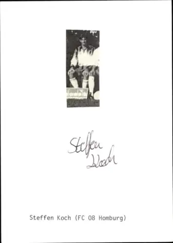 Autogrammkarte Fußballer Steffen Koch, FC Homburg, Autogramm