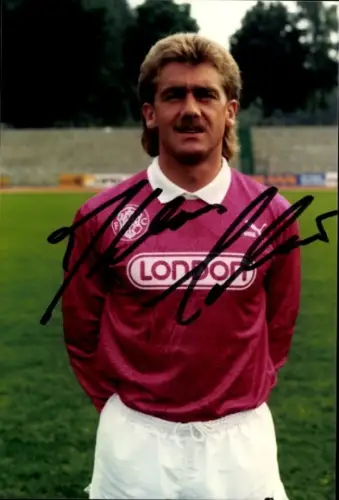 Autogrammkarte Fußballer Klaus Scherer, FC Homburg, Autogramm