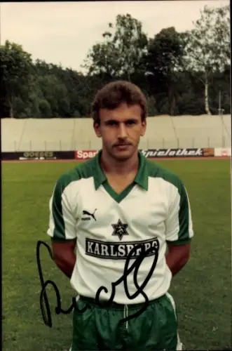 Autogrammkarte Kurt Knoll, FC 08 Homburg, Portrait, Autogramm