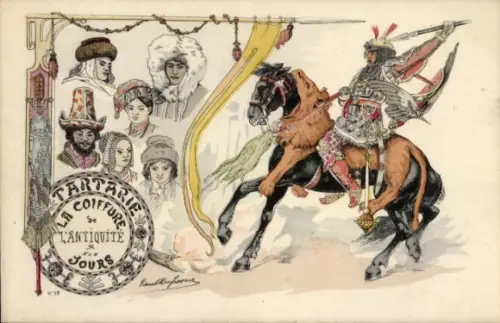 Künstler Ak Dufresne, P., Tartarie La Coiffure de l'Antiquite