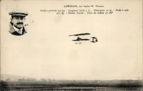 CPA Aviation, Loridan sur Biplan H. Farman