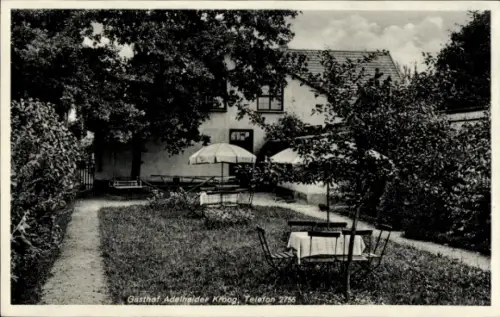 Ak Adelheide Delmenhorst in Niedersachsen, Gasthof Adelheider Kroog, Garten