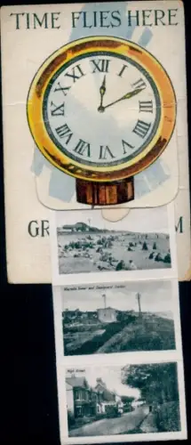 Leporello PC Dymchurch, South East England, War Memorial, Sea Wall, Martello Tower