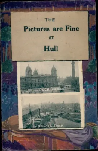 Leporello Ak Hull Kingston upon Hull Yorkshire England, Dock Offices, Princes' Dock