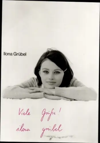 Foto Schauspielerin Ilona Grübel, Portrait, Autogramm