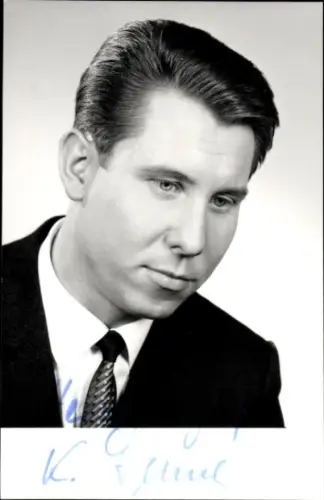 Foto Fernsehmoderator Karl Senne, Portrait, Autogramm