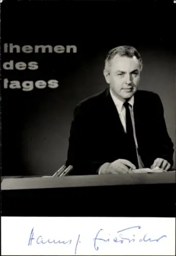 Foto Journalist Hanns-Joachim Friedrich, Portrait, Autogramm