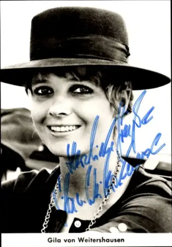 Ak Schauspielerin Gila von Weitershausen, Portrait, Autogramm