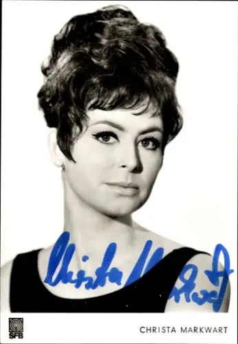 Ak Fernsehansagerin Christa Markwart, Sender Freies Berlin, SFB, Portrait