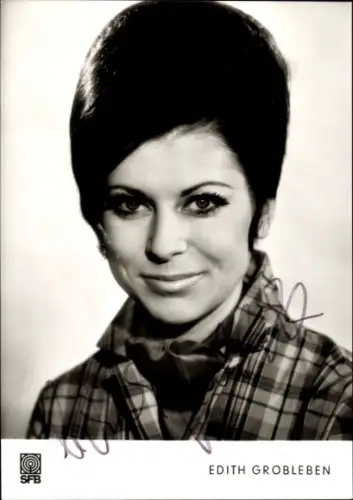 Ak Schauspielerin Edith Grobleben, Portrait, Autogramm