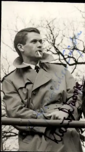 Foto Journalist und Moderator Klaus Schwarze, Portrait, Autogramm