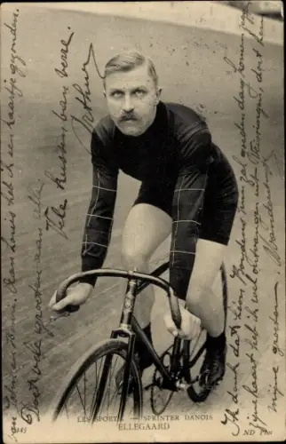 Ak Radrennfahrer Ellegaard, dänischer Sprinter