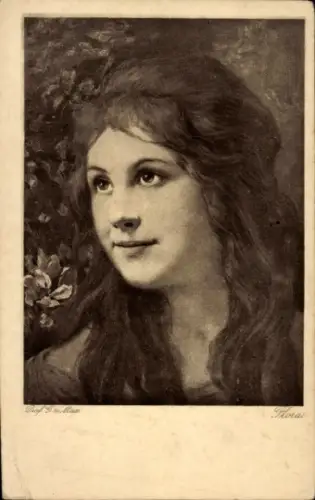 Künstler Ak Max, G. v., Flora, Frauenbildnis