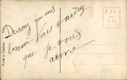 Ak 1. April, Mädchen mit Fisch