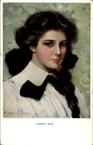 Künstler Ak Underwood, Clarence, Reife Kirschen, Frauenportrait, M. Munk Nr. 832