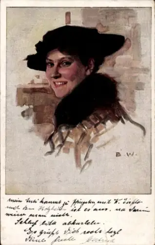 Künstler Ak Frauenbildnis, Schöne Frauen