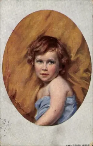 Künstler Ak Kinderportrait, Vaterländischer Frauenhilfsverein Hamburg