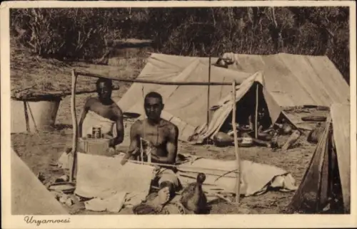 Ak Unyamwesi, Zelte, Weber