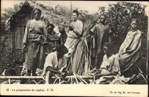 Ak Afrika, La préparation du raphia